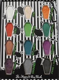 The making of beetlejuice on kickstarter! Hot Topic Beetlejuice Handbook For The Recently Deceased Eyeshadow Palette Swatches Makeup Beetlejuice Makeup Swatches Eyeshadow Palette