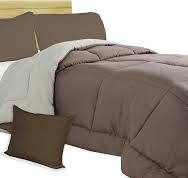 Tex Family MR Couette d’hiver, double face, avec grammage de 350 g/m2 -  Crème / Marron uni - Avec housse de coussin - Pour lit à 2 places  Dimensions : ...