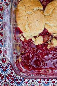 Rhubarb Raspberry Cobbler With Cornmeal Biscuits Recipe Recipe Raspberry Cobbler Rhubarb Summer Fruit Recipes