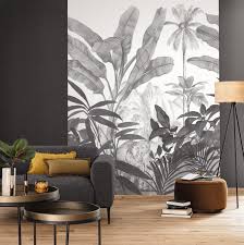 Vous y trouverez les meilleures pièces uniques ou personnalisées de nos décoration murale boutiques. Papier Peint Panoramique Jungle Elephant Hathi Noir Et Blanc Moonlight De Caselio
