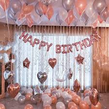 Rose Gold Happy Birthday Decoration Rose Gold 21st Birthday Etsy 21st Birthday Decorations Birthday Party Banner Birthday Party 21