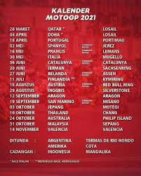Der beste motorsport im netz: Kalender Motogp 2021 Fans Valentino Rossi Facebook