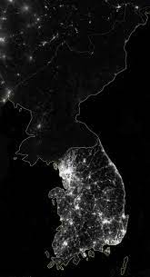 Night Time View Of North Korea And South Korea Imgur South Korea North Korea North Korea South Korea