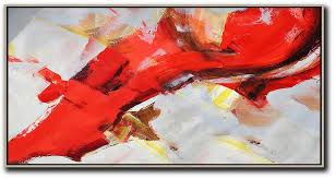 I am pleased to present to you my collection of constellation print. Horizontal Palette Knife Contemporary Art Panoramic Canvas Painting Large Wall Art Home Decor Red White Yellow Big Canvas Art
