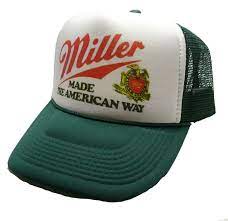 Miller Beer Trucker Hat Mesh Hat Snap Back Hat Dark Green New Etsy Miller Beer Vintage Trucker Hats Mesh Hat