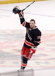 Marian Gaborik After Hat Trick Jan 2013 Good Luck In Columbus Bud I M Gonna Miss Ya Rangers Hockey National Hockey League Hockey Fans