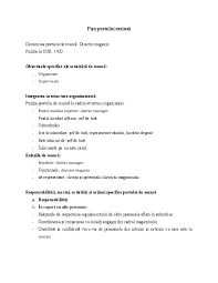 Departamentul de resurse umane sau specialistul resurse umane din fiecare organizație are responsabilitatea întocmirii fișei postului. Doc Fisa Postului Extinsa Director Magazin Alina Roca Academia Edu