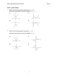 (b) dengan menggunakan nilai k daripada (a), hitung nilai h. Kertas 1 Graf Fungsi