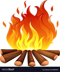 Vector fireplace illustration for animation, games etc. A Fire Royalty Free Vector Image Vectorstock Fire Vector Art Vector Images