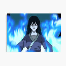 Silhouette woman stand in front of fire. Azula With Blue Fire Photographic Print By Artsy Cici Redbubble