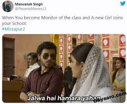 Mirzapur 2 Trailer Memes Mirzapur 2 Funny Memes