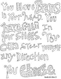 Keep your kids busy doing something fun and creative by printing out free coloring pages. Quote Coloring Pages Doodle Art Alley