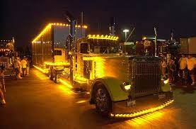 Night Train Trucks Big Trucks Big Rig Trucks