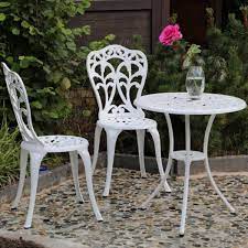 Shop our great selection of pub tables & bistro sets at bed bath & beyond.✓ enjoy free shipping on orders over $39.✓ various shapes and sizes available. White Bistro Set 2 Seater Tulip Garden Table Lazy Susan