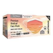 Pinch the metal edge of the mask so that it presses gently on your nose bridges. Neutrovis Medical Face Mask 3ply Sunglow Airy Secure Ombre Series 50 S