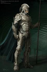Futuristic Paladin Knight Armor Of Man Of Steel Armor Concept Fantasy Concept Art Fantasy Armor