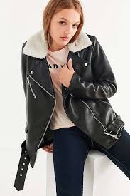 Uo Sherpa Collar Moto Jacket Jackets For Women Jackets Moto Jacket