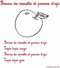 Pomme De Reinette Pomme Comptines Rouge