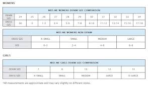 James Jeans Size Chart Jeans Wall