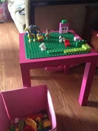 Garage Sale Table Turned Lego Duplo Table To Go With The Duplo Blocks She Wants Lego Duplo Table Lego Girls Duplo Table