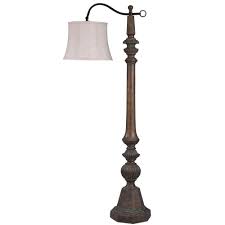 Dale tiffany castle mountain 60 in. Stylecraft 61 5 In Black Floor Lamp With Beige Styrene Shade L73318ds The Home Depot Black Floor Lamp Lamp Floor Lamp