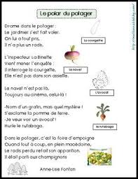 Poesie Le Polar Du Potager Comptines Poesie Ecole Poesie Enfant
