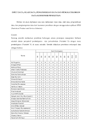 Proses analisis data diawali dengan menelah seluruh data yang tersedia dari berbagai sumber, yaitu wawancara, pengamatan, yang sudah ditulis dalam catatan lapangan, dokumen pribadi, dokumen resmi, gambar foto, dan sebagainya. Pdf Input Data Olah Data Pengindeksan Data Dan Pengkategorian Data Kuesioner Penelitian Abdau Qur Ani Habib Academia Edu