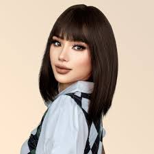 3x5" Bionic Scalp Top Dark Brown Human Hair Topper with Bangs