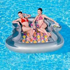 2 person float beach raft swimming pool toys floating mattress 70 inch lounger pool lounge float pool toys inflatable pool floats