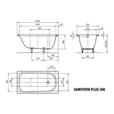 Saniform plus saniform plus star. Kaldewei Saniform Plus Star 344 Rechteck Badewanne Mit Grifflochbohrungen 140 X 75 X 48 Cm