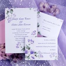 Country Style Purple Morning Glory Spring Wedding Invitations Ewi088 As Low As Spring Wedding Invitations Flower Wedding Invitation Lilac Wedding Invitations