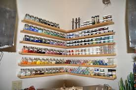 Glass Frit Storage Lori Greenberg Frit Storage Ikea Picture Shelves And Home S Ikea Picture Shelves Stained Glass Studio Glass Storage