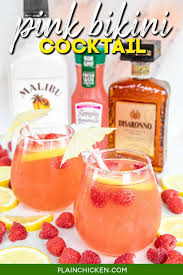 The gin & tonic was first concocted as a malaria remedy, with its mixture of quinine, gin and lime, as early as 1857, and has truly stood the test of time. Pink Bikini Cocktail Plain Chicken