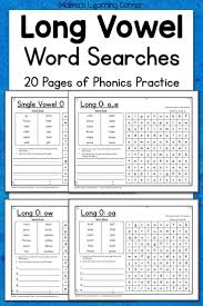 Long Vowel Word Search Puzzles In 2020 Long Vowel Words Vowel Worksheets Long Vowel Worksheets