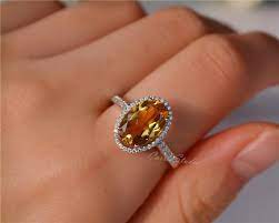 Oval Natural Citrine Ring Citrine Engagement Ring Wedding Etsy Citrine Ring Citrine Ring Engagement Wedding Rings Engagement