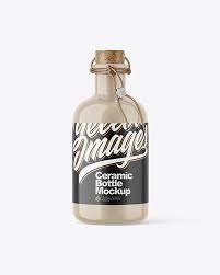 Download Glossy Ceramic Bottle Mockup In Bottle Mockups On Yellow Images Object Mockups PSD Mockup Templates