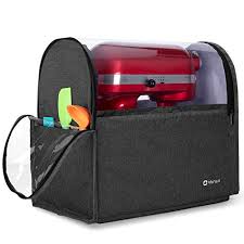 Kitchenaid stand mixer cover with accessory pockets. Yarwo Visible Stand Mixer Cover Compatible With 6 8 Qt Kitchenaid Mixer Dust Cover With Multiple Pockets For Extra Kitchen Accessories Black Pricepulse