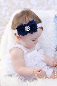 Navy Blue Baby Headband Shabby Chic Headband Newborn Toddler Girl Headband Wee One Newborn Headbands Baby Headbands Headbands