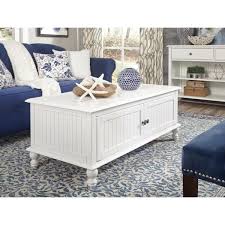 When you have visitors, just get some chairs and extend the table any way. International Concepts Cottage Beach 48 In White Large Rectangle Wood Coffee Table Ot07 20c2 The Home Depot