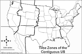 They have two different time zones. Us Time Zones Label Me Printout Enchantedlearning Com