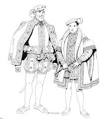 A medieval fashion coloring page. Medieval Clothing Yahoo Search Results Coloring Pages Coloring Books Drawings