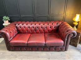 Antique oxblood leather chesterfield kimberley 3 seater sofa offer. 3 Seater Oxblood Chesterfield Sofa Sofas Chairs Curiosity Corner Furniture Store Weston Super Mare