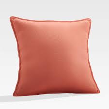 Design your own custom outdoor cushions. Sunbrella Coral 20 Outdoor Pillow Reviews Crate And Barrel