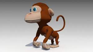Monkey Animated 3d Model Animation Animated Characters 3d Characters