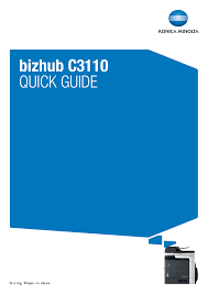 Konica minolta bizhub c3110 downloads: Konica Minolta C3110 User S Guide Manualzz