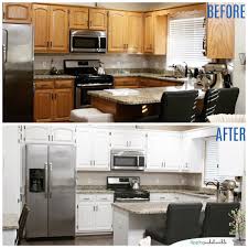 Flipping Unbelievable On Instagram Before And After Using Generalfinishes Enduro Poly In Alabaster Oak Cabinets Kitchen Kitchen Cabinets