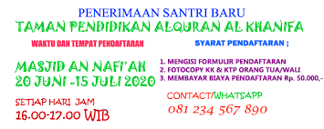 Check spelling or type a new query. Panduan Pengumuman Pembukaan Penerimaan Calon Santri Tka Tkq Dan Tpa Tpq Pontren Com