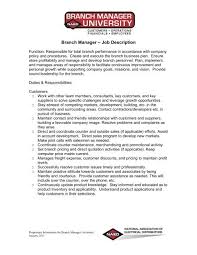The assistant store manager is accountable for participating in all activities required to attain store plan including sales generation, customer service, human resource management, merchandise presentation and loss control program success. Branch Manager Job Description Tablon