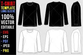 Download T Shirt Mockup Template Long Sleeve Svg Eps Pdf Png 958974 Clothing Design Bundles