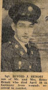 SGT Alvoid Joseph Benoit (1921-1945)